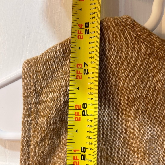 Harve Benard Washable Linen Sleeveless Blouse Size L Boho Natural Beachy Hippie - Picture 5 of 7